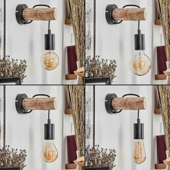 Applique Murale Yaak Ecru, Noir, 1 Lumiere