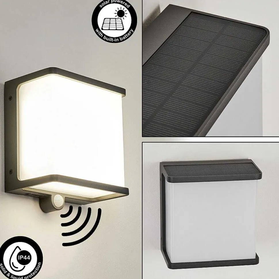Applique Solaire Burseryd Led Noir, 1 Lumiere, Detecteur De Mouvement