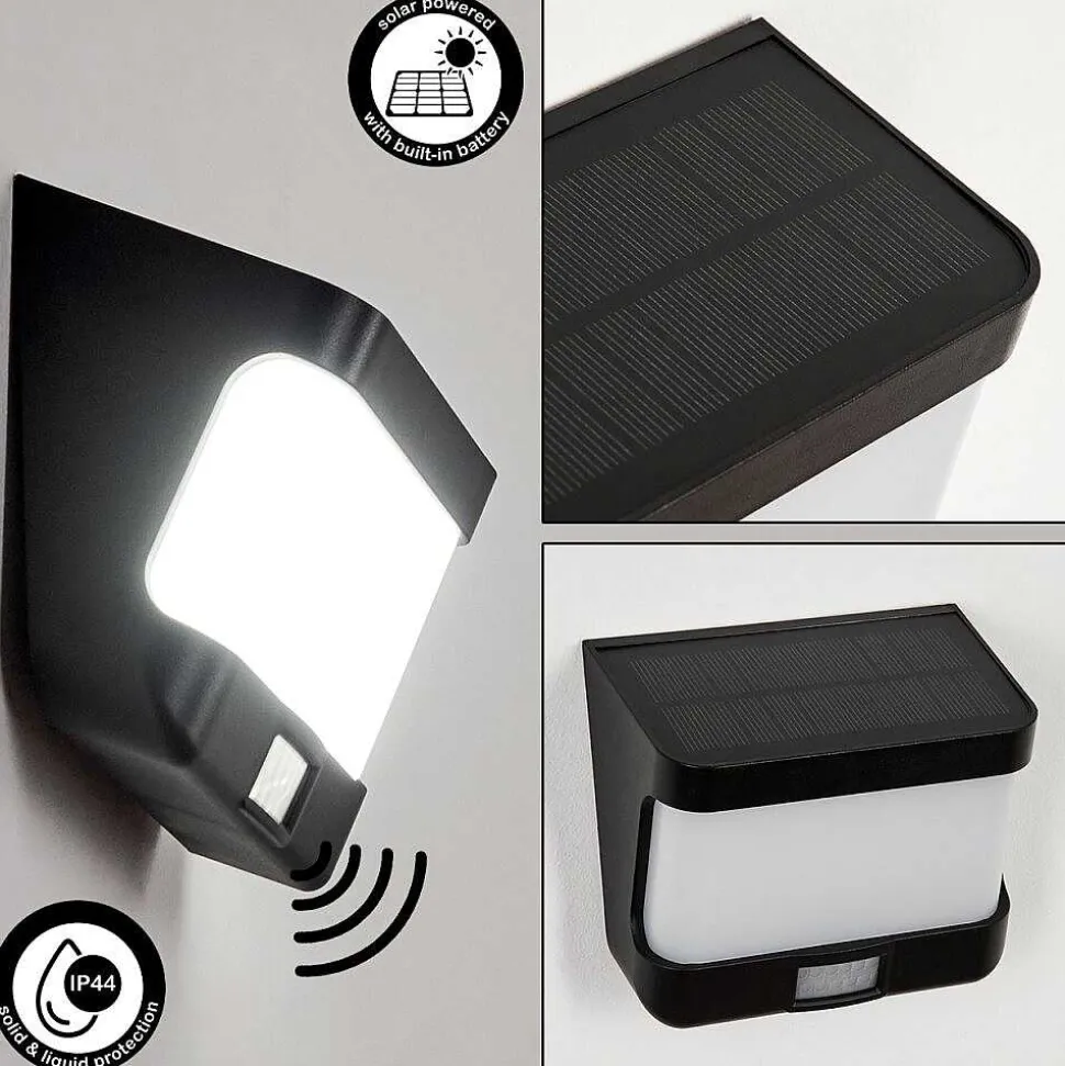 Applique Solaire Colchagua Led Noir, Blanc, 1 Lumiere, Detecteur De Mouvement