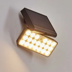 Applique Solaire Estampes Led Anthracite, 1 Lumiere, Detecteur De Mouvement