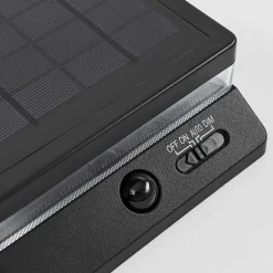 Applique Solaire Lonquimai Led Noir, 1 Lumiere, Detecteur De Mouvement