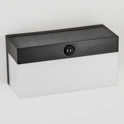 Applique Solaire Malalhue Led Noir, 1 Lumiere, Detecteur De Mouvement