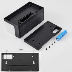 Applique Solaire Malalhue Led Noir, 1 Lumiere, Detecteur De Mouvement