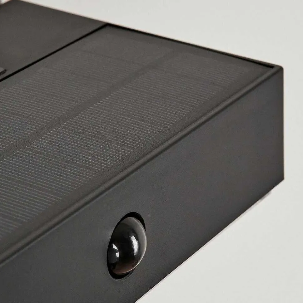 Applique Solaire Seilhac Led Noir, 1 Lumiere, Detecteur De Mouvement