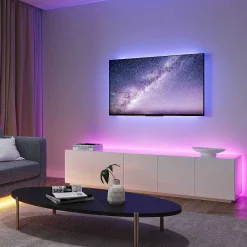 Bande Led Reality Screen Noir, 1 Lumiere, Telecommandes, Changeur De Couleurs