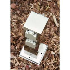 Bloc De Prises Électriques D'Exterieur Catania Acier Inoxydable