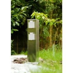 Bloc De Prises Électriques D'Exterieur Catania Acier Inoxydable