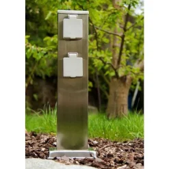 Bloc De Prises Électriques D'Exterieur Catania Acier Inoxydable