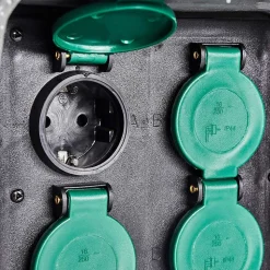 Bloc De Prises Électriques D'Exterieur Tinu Noir, Pierre