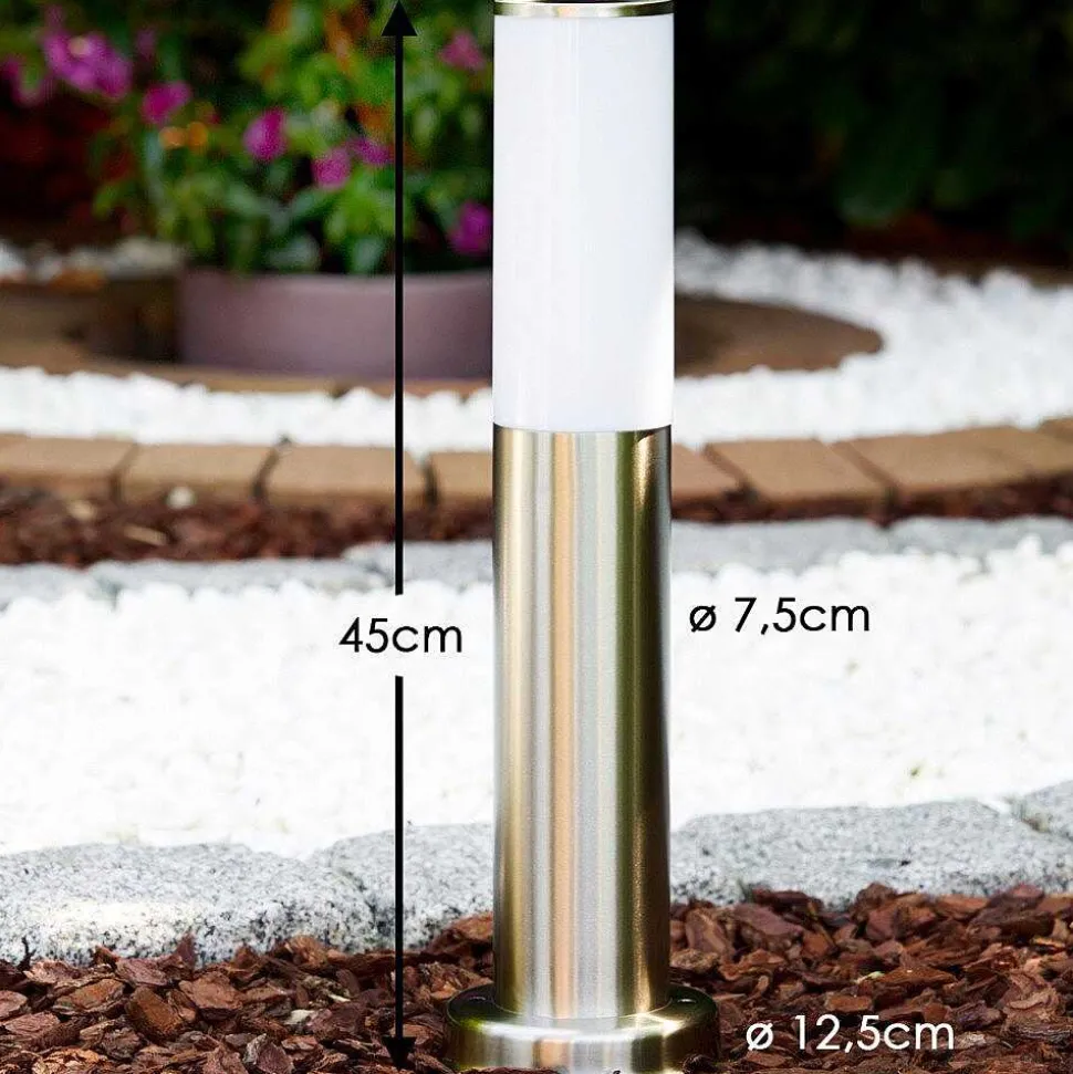 Borne D'Éclairage Caserta Acier Inoxydable, 1 Lumiere