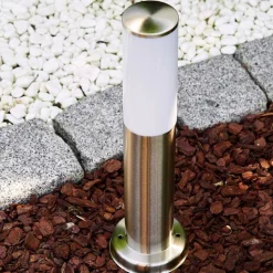 Borne D'Éclairage Caserta Acier Inoxydable, 1 Lumiere