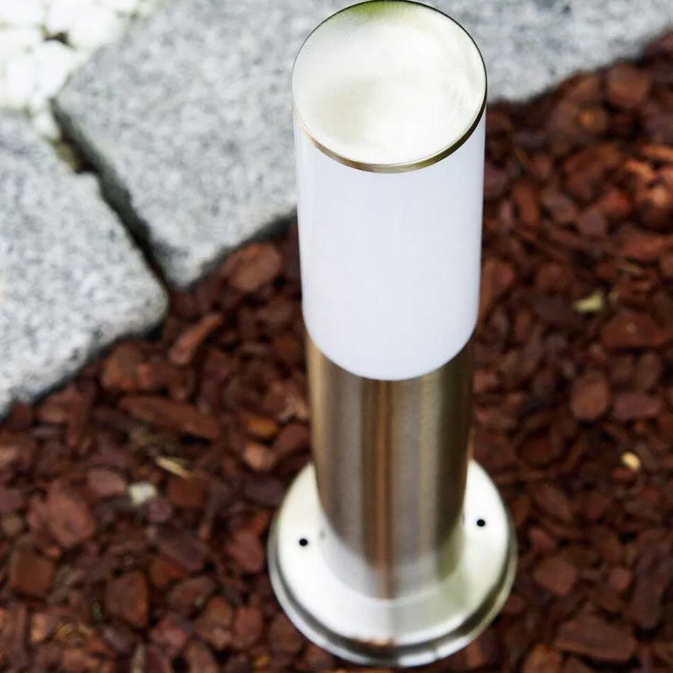 Borne D'Éclairage Caserta Acier Inoxydable, 1 Lumiere