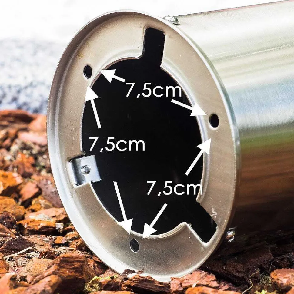 Borne D'Éclairage Dakar Acier Inoxydable, 1 Lumiere, Detecteur De Mouvement