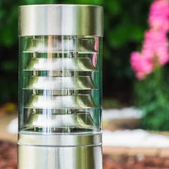 Borne D'Éclairage Dakar Acier Inoxydable, 1 Lumiere, Detecteur De Mouvement