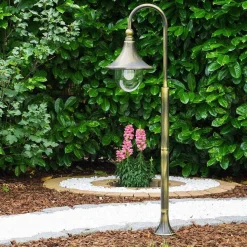 Borne D'Éclairage Elgin Noir Dore, 1 Lumiere