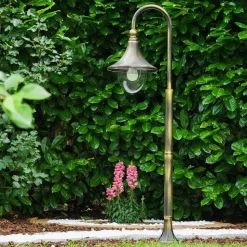 Borne D'Éclairage Elgin Noir Dore, 1 Lumiere