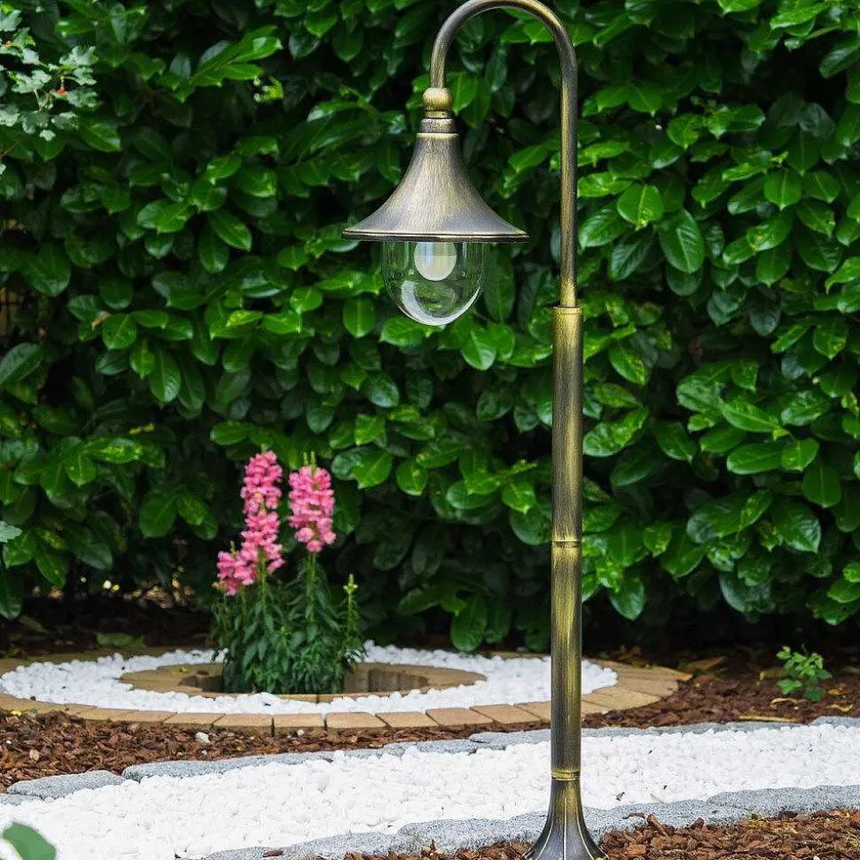 Borne D'Éclairage Elgin Noir Dore, 1 Lumiere