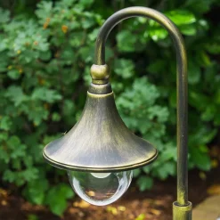 Borne D'Éclairage Elgin Noir Dore, 1 Lumiere