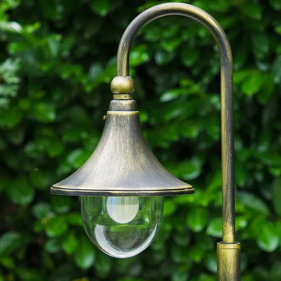 Borne D'Éclairage Elgin Noir Dore, 1 Lumiere