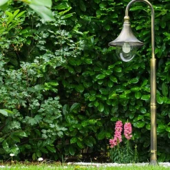 Borne D'Éclairage Elgin Noir Dore, 1 Lumiere