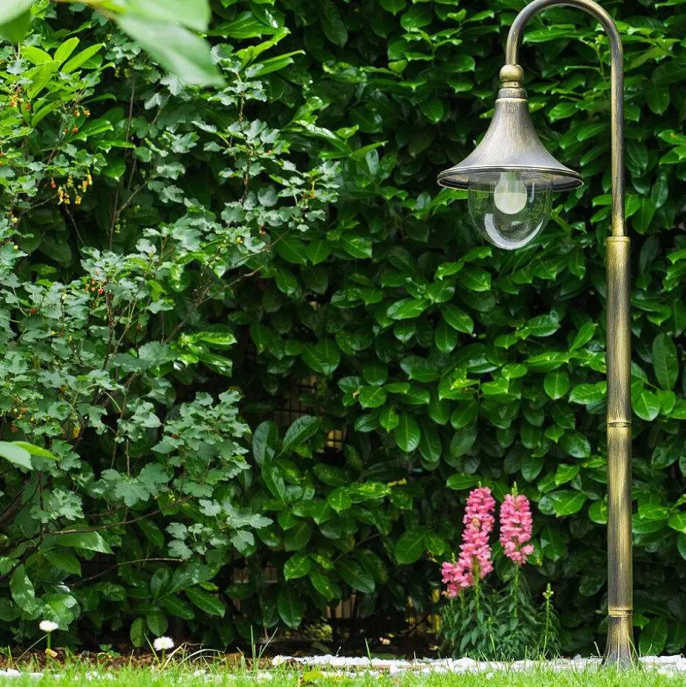 Borne D'Éclairage Elgin Noir Dore, 1 Lumiere