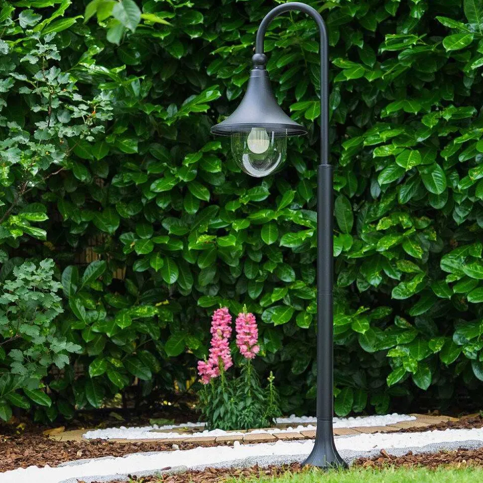 Borne D'Éclairage Elgin Noir, 1 Lumiere