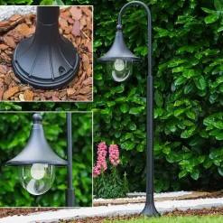 Borne D'Éclairage Elgin Noir, 1 Lumiere