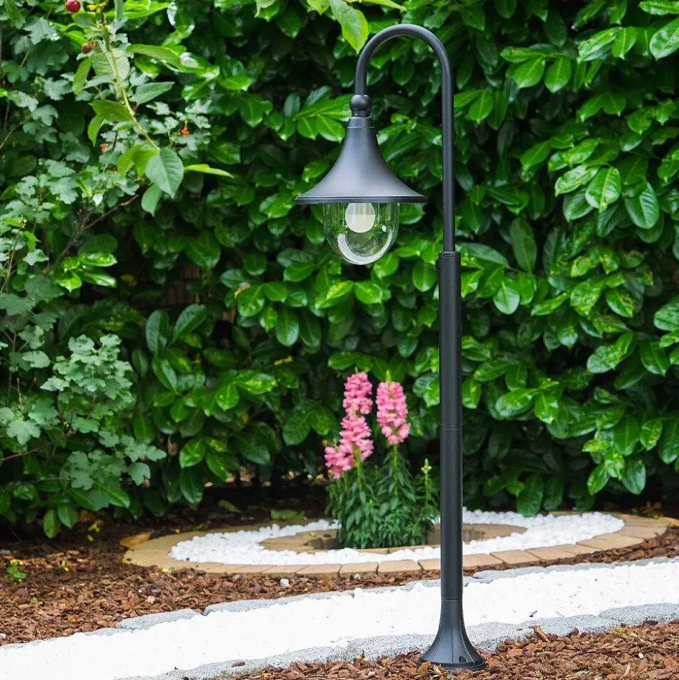 Borne D'Éclairage Elgin Noir, 1 Lumiere