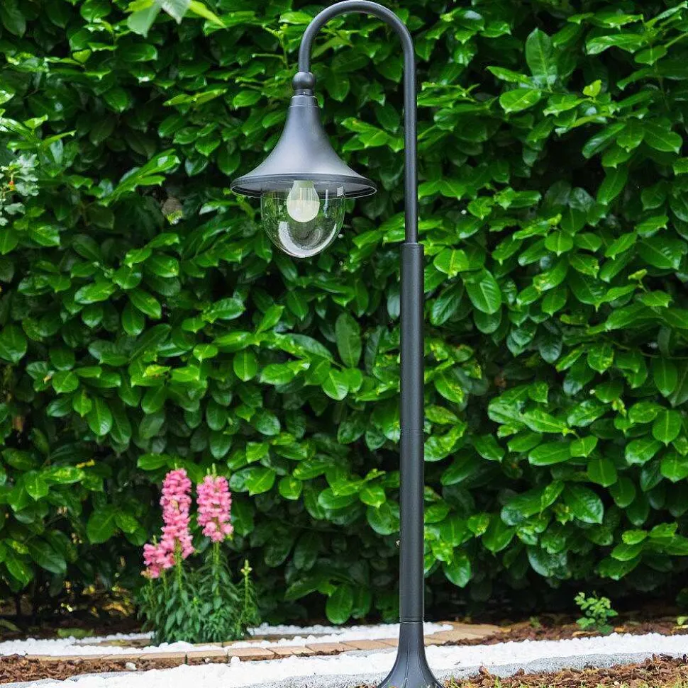 Borne D'Éclairage Elgin Noir, 1 Lumiere