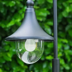 Borne D'Éclairage Elgin Noir, 1 Lumiere