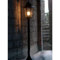 Borne D'Éclairage Lutec Bristol Noir, 1 Lumiere