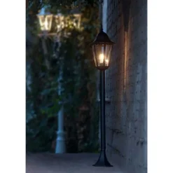 Borne D'Éclairage Lutec Bristol Noir, 1 Lumiere