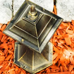 Borne Lumineuse Antibes Brun Dore, 1 Lumiere