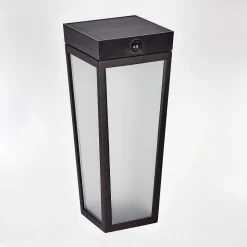 Borne Lumineuse Begg Led Noir, 1 Lumiere, Detecteur De Mouvement, Changeur De Couleurs