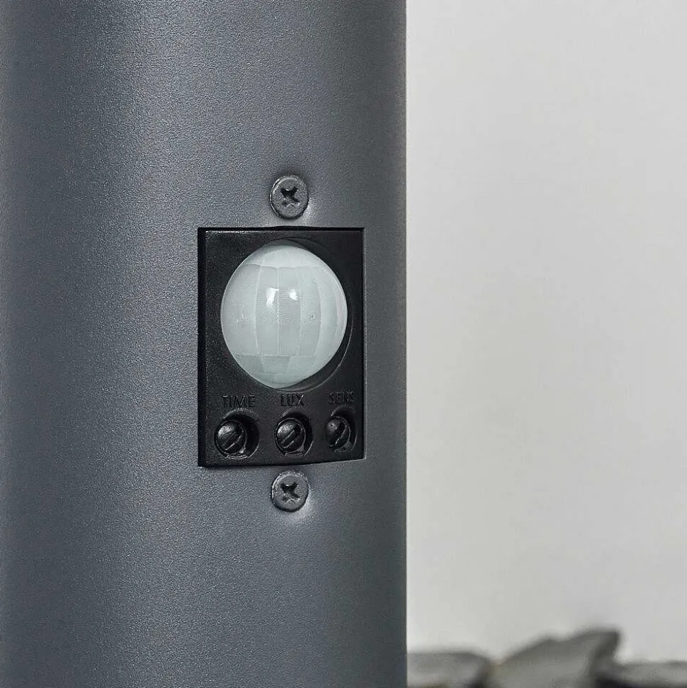 Borne Lumineuse Caserta Anthracite, 1 Lumiere, Detecteur De Mouvement