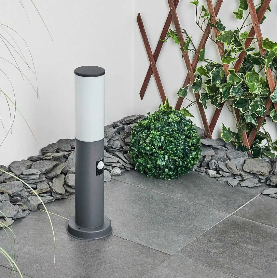 Borne Lumineuse Caserta Anthracite, 1 Lumiere, Detecteur De Mouvement