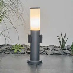 Borne Lumineuse Caserta Anthracite, 1 Lumiere