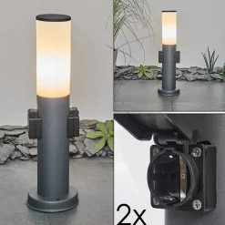 Borne Lumineuse Caserta Anthracite, 1 Lumiere