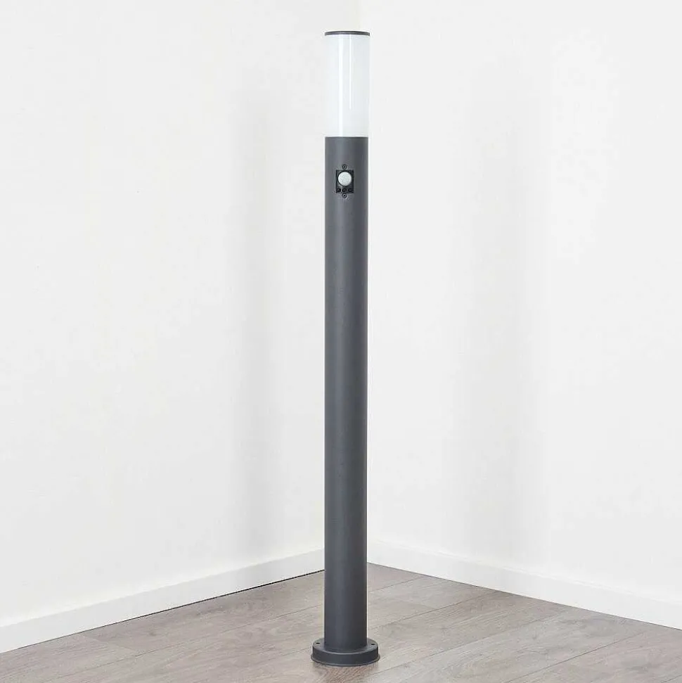 Borne Lumineuse Caserta Anthracite, 1 Lumiere, Detecteur De Mouvement
