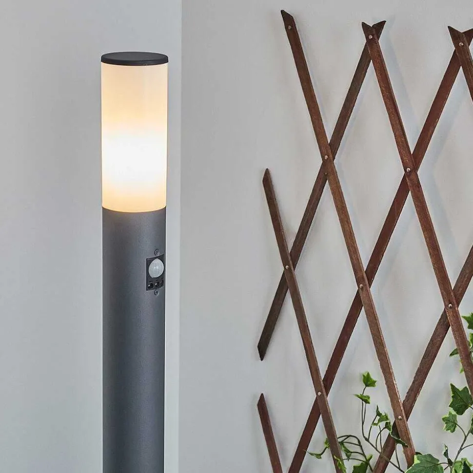 Borne Lumineuse Caserta Anthracite, 1 Lumiere, Detecteur De Mouvement