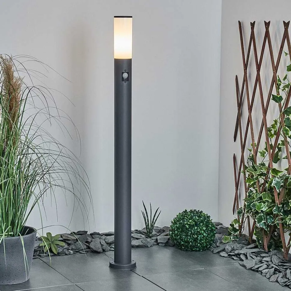Borne Lumineuse Caserta Anthracite, 1 Lumiere, Detecteur De Mouvement
