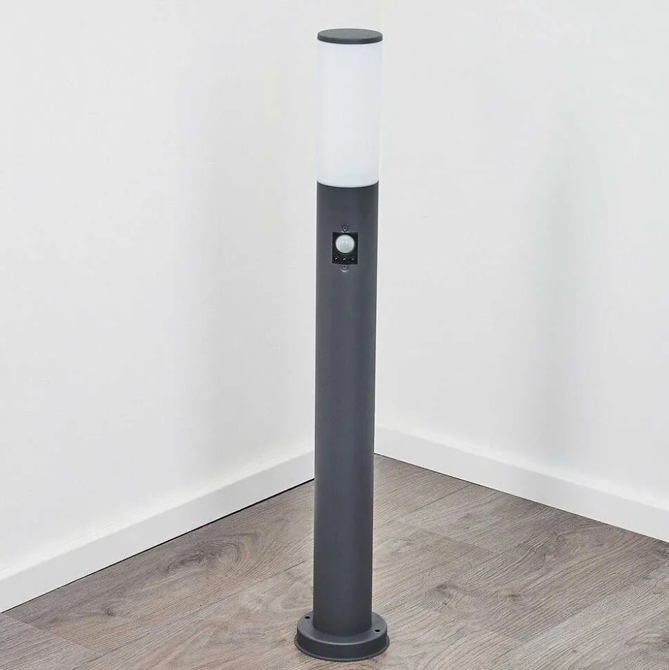 Borne Lumineuse Caserta Anthracite, 1 Lumiere, Detecteur De Mouvement