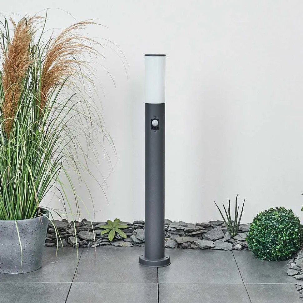 Borne Lumineuse Caserta Anthracite, 1 Lumiere, Detecteur De Mouvement