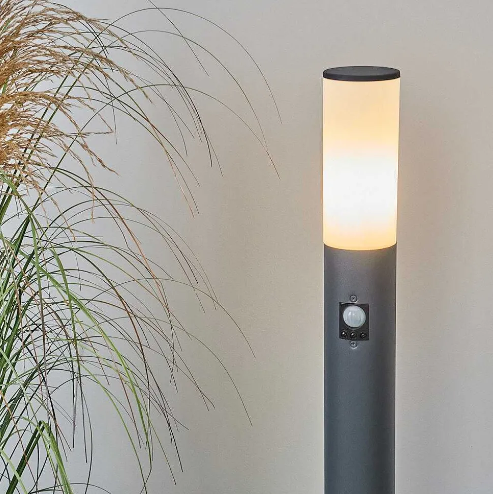Borne Lumineuse Caserta Anthracite, 1 Lumiere, Detecteur De Mouvement