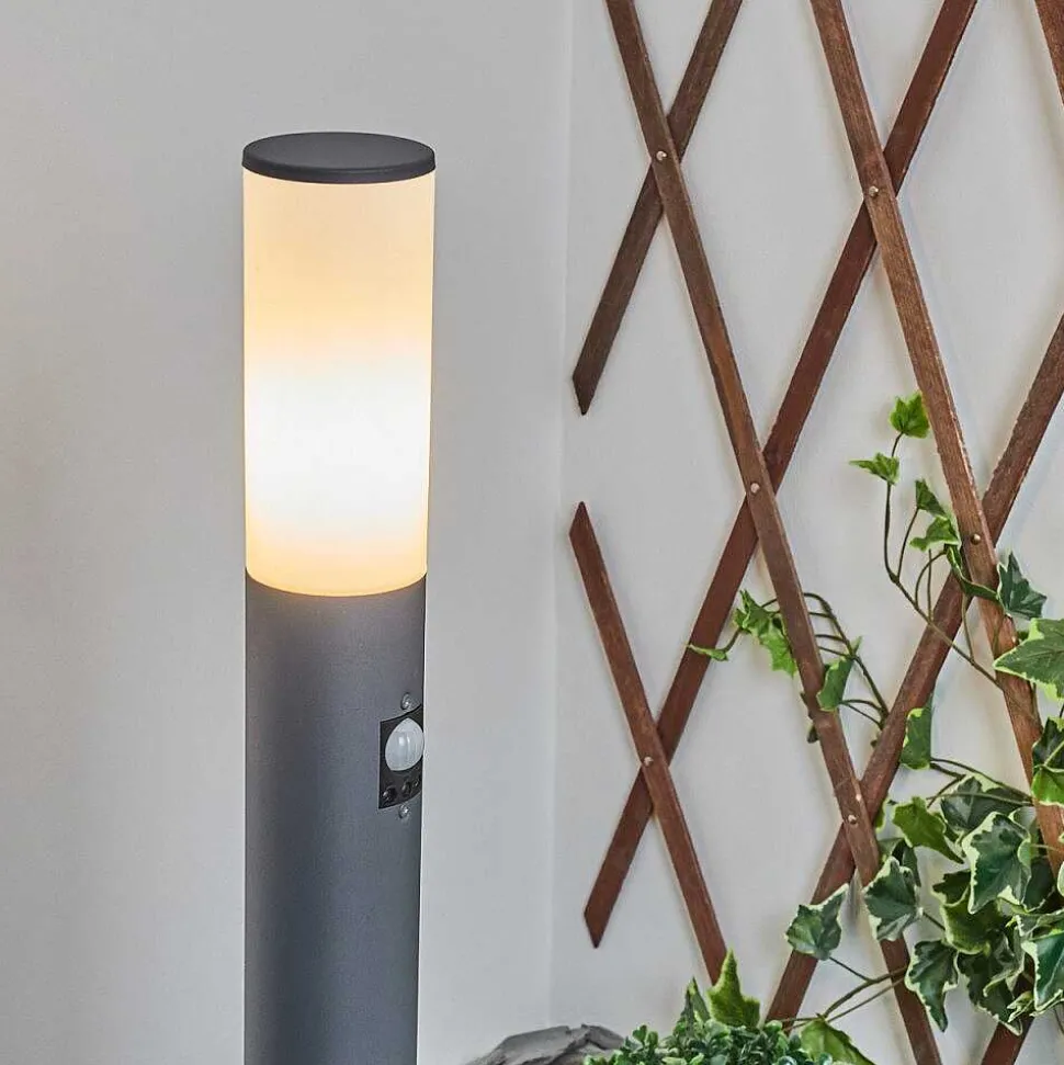 Borne Lumineuse Caserta Anthracite, 1 Lumiere, Detecteur De Mouvement
