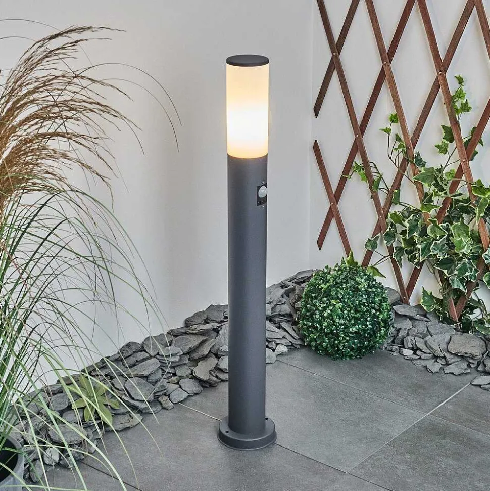 Borne Lumineuse Caserta Anthracite, 1 Lumiere, Detecteur De Mouvement