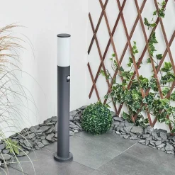 Borne Lumineuse Caserta Anthracite, 1 Lumiere, Detecteur De Mouvement