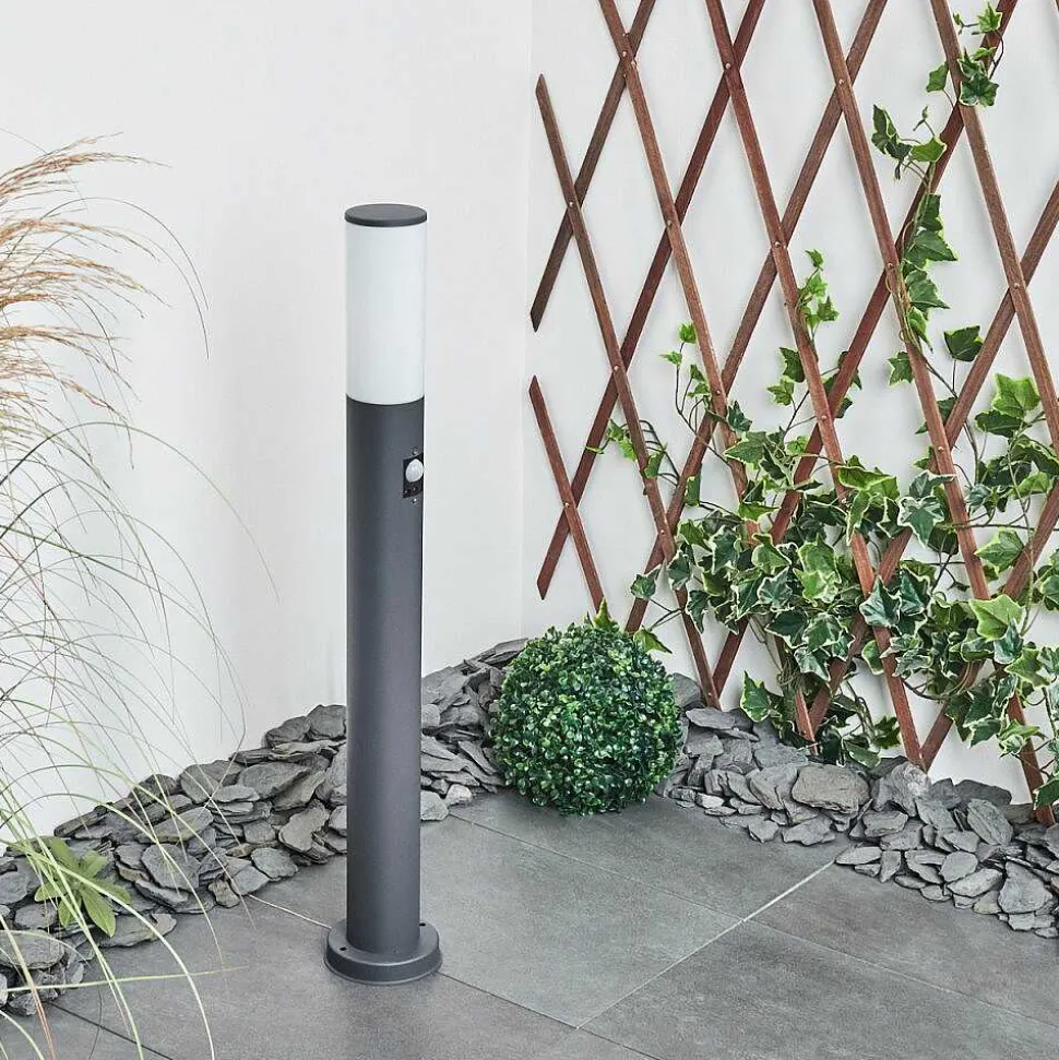 Borne Lumineuse Caserta Anthracite, 1 Lumiere, Detecteur De Mouvement