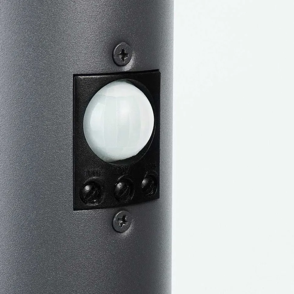 Borne Lumineuse Caserta Anthracite, 1 Lumiere, Detecteur De Mouvement
