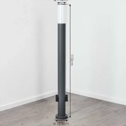 Borne Lumineuse Caserta Anthracite, 1 Lumiere